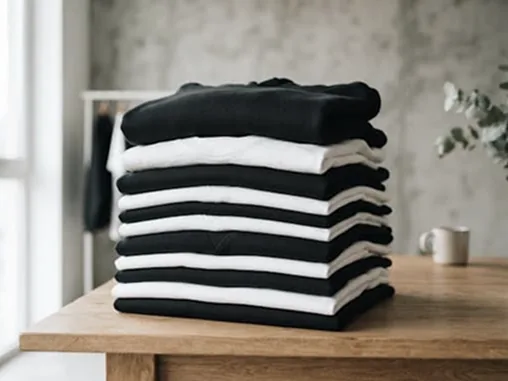 Folded blank apparel stack