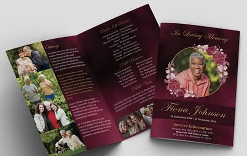 Order of service booklet
