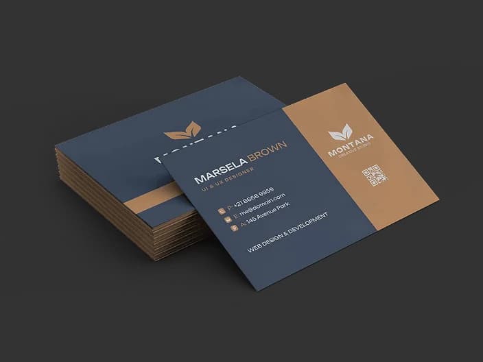 Stack of letterpress business cards
