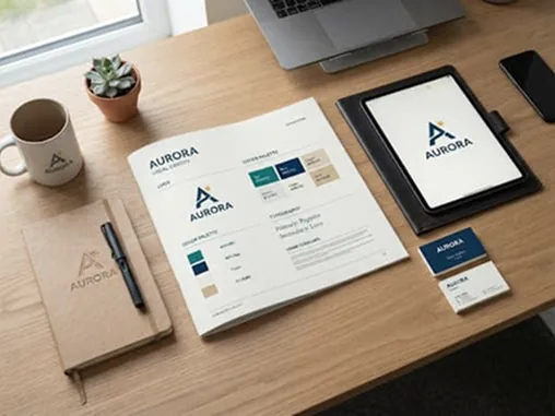 Brand identity design boards