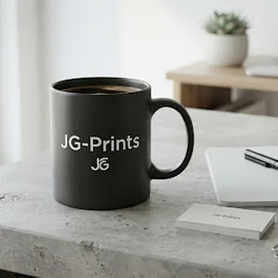 Matte ceramic branded mug