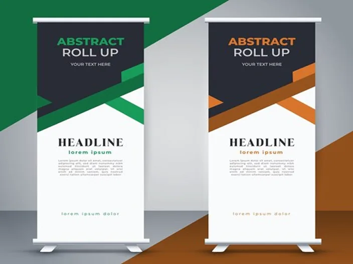 Roll-up banner stand