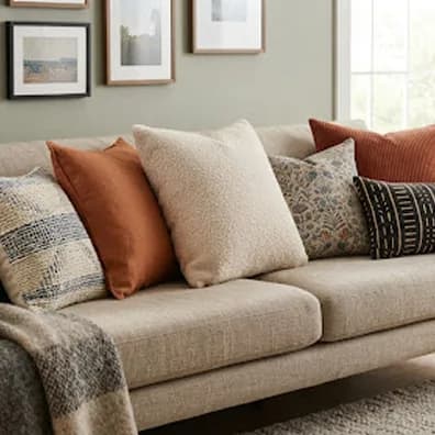 Custom printed throw pillow